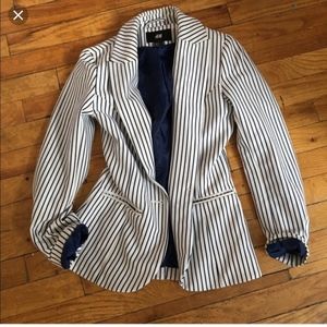 H&M STRIPED BLAZER
